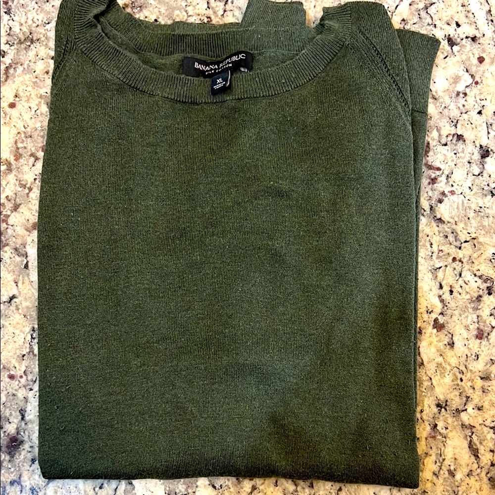 Banana Republic Men's Green Sweater